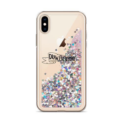 Draw Everyday Liquid Glitter Phone Case