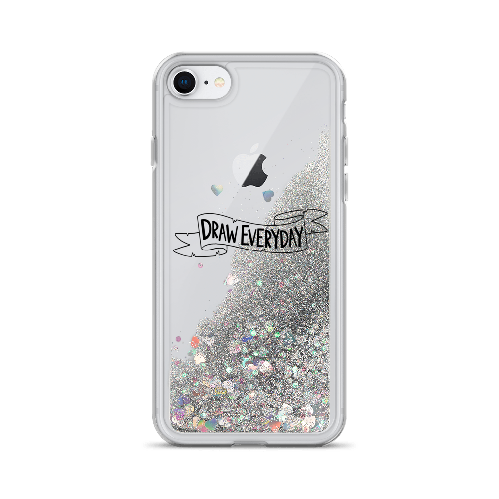 Draw Everyday Liquid Glitter Phone Case