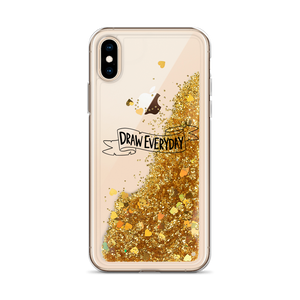 Draw Everyday Liquid Glitter Phone Case