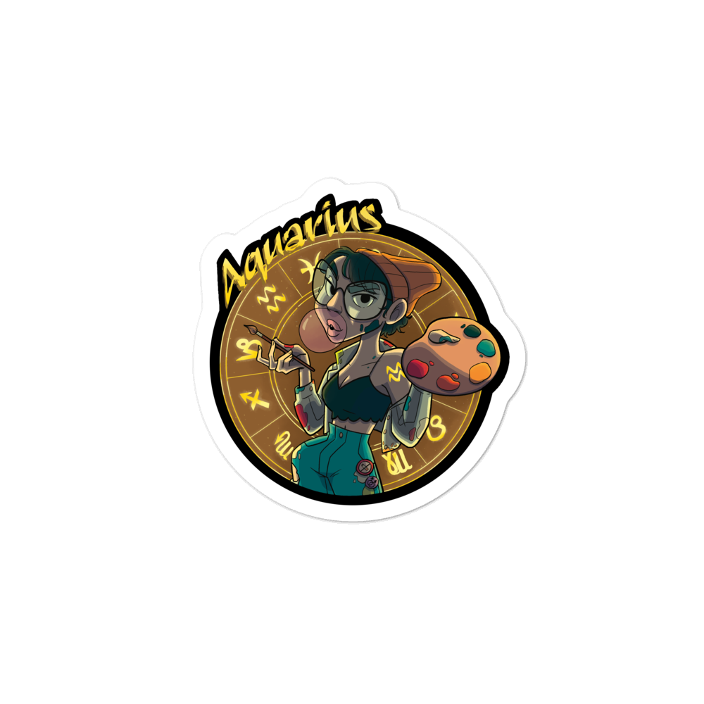 Zodiac Sign Aquarius Sticker